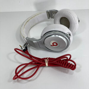 Beats by Dr. Dre Studio Pro Wired Over-Ear Headphones White TESTED Works